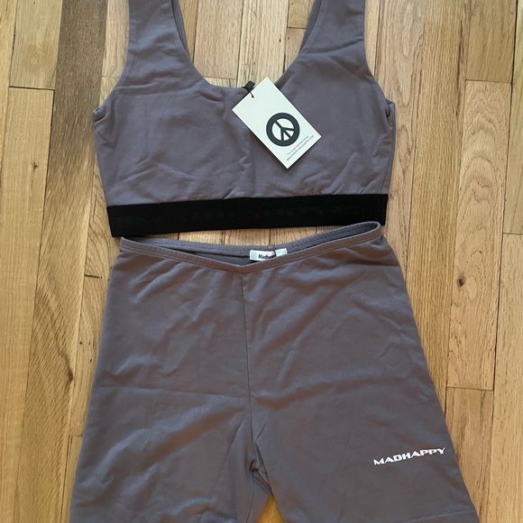 Madhappy biker shirt and bra matching set - Picture 1 of 4